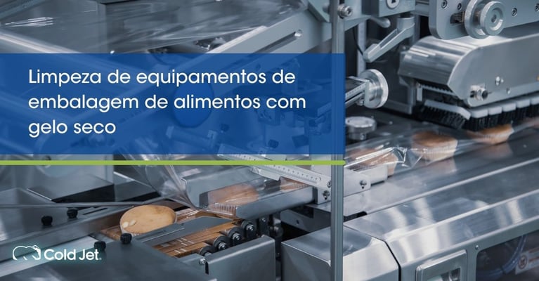 Limpeza de equipamentos de embalagem de alimentos com gelo seco